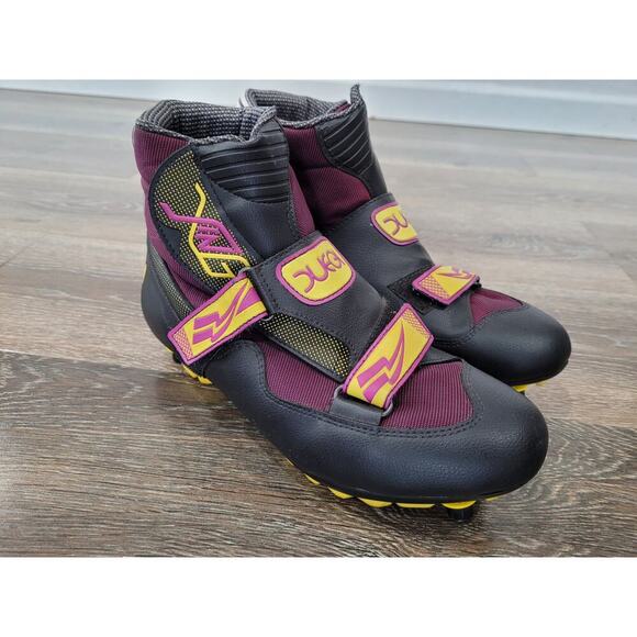 Duegi winter Mountain Bike Shoes Size EU 41 US Sz.‎ 8 Black & Purple - Italy - Picture 1 of 5
